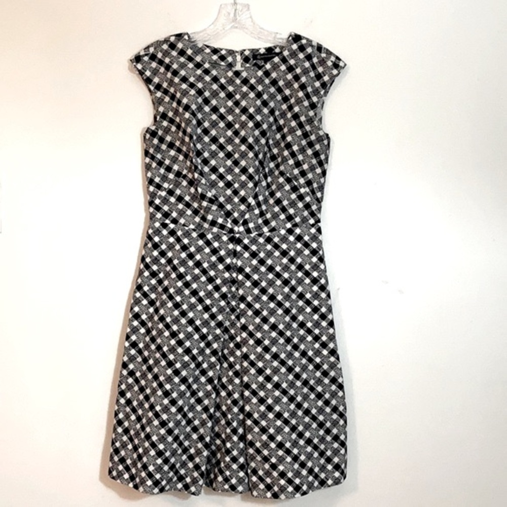 Brooks Brothers Navy and White Checkered Dress